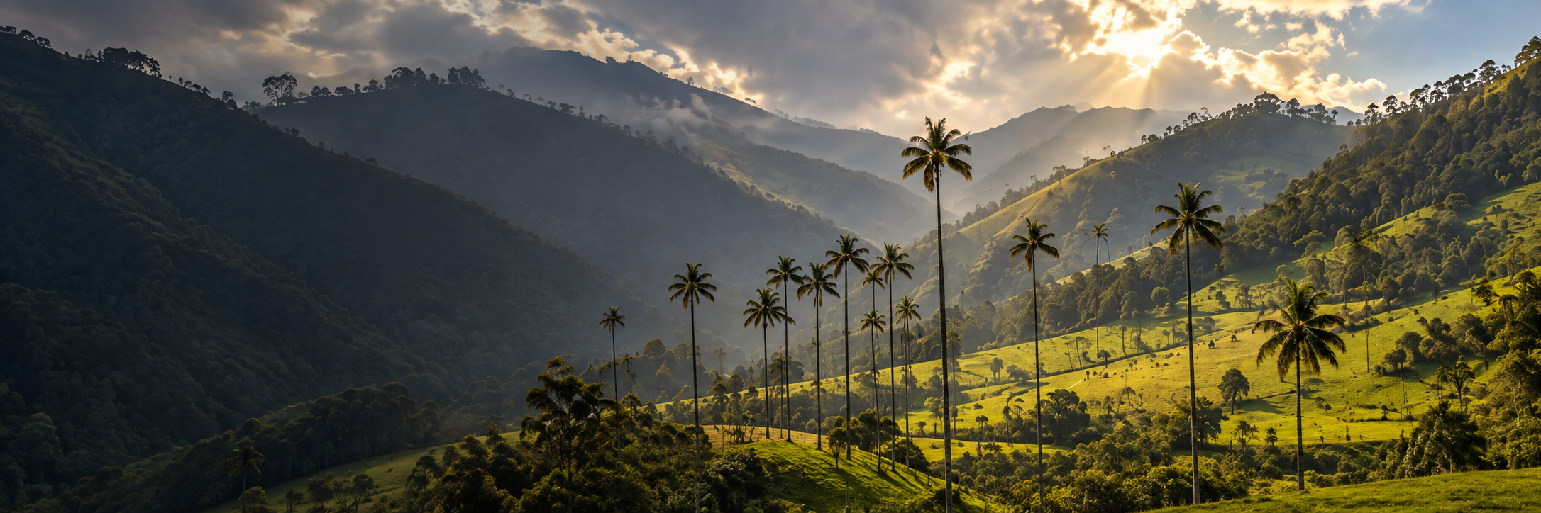 Palmas de cera en el Valle de Cocora, Quindío